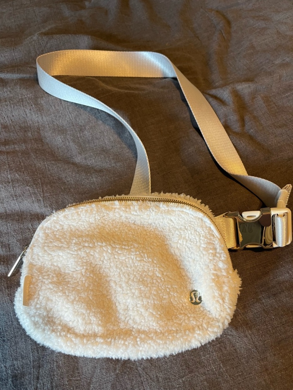 lululemon athletica Cream Sherpa Crossbody Belt Bag